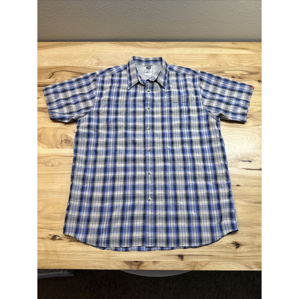The North Face Men's Plaid Short Sleeve Button Up Outdoor Hiking Shirt Size XL